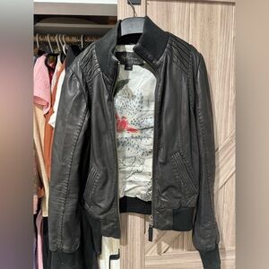 MACKAGE x Aritzia Black Lamb Leather jacket
